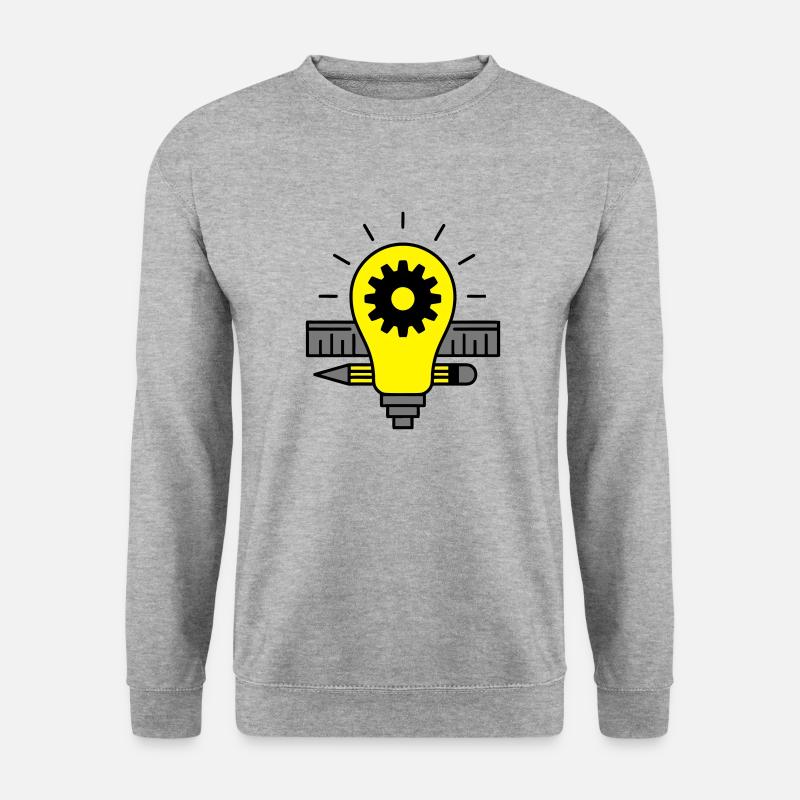 Engineering bulb - Unisex Sweatshirt - salt & pepper