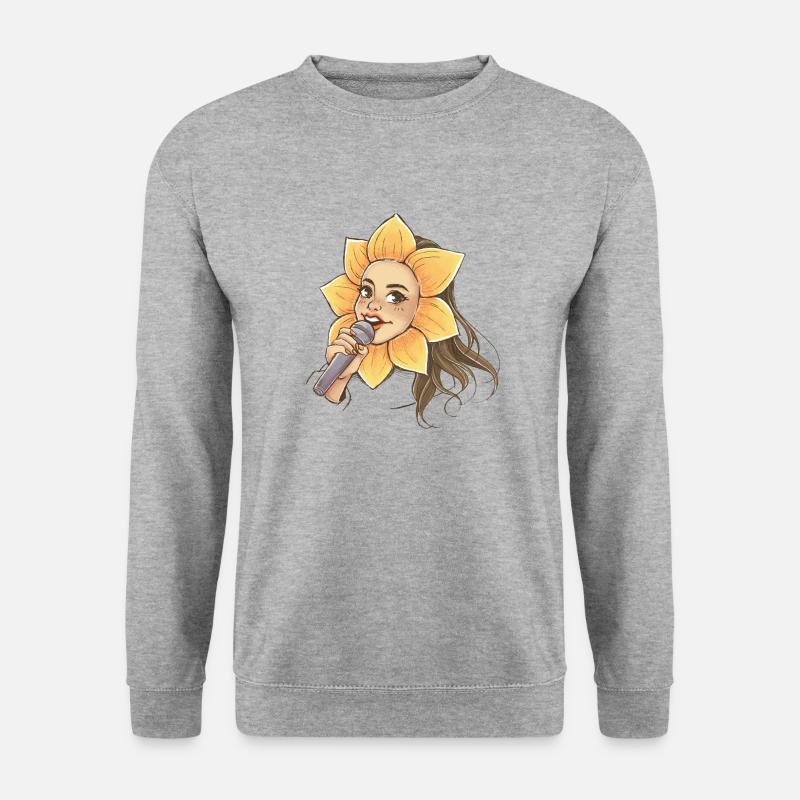 Sonnenblumenlied - Unisex Pullover - Weißgrau meliert