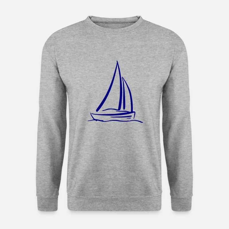 Sailingboot - Unisex Pullover - Weißgrau meliert