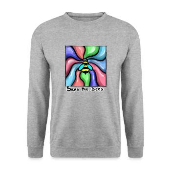 Résumé de Save the Bees - Sweat-shirt Unisexe - gris chiné - Devant - Alina (178cm) & Michal (187cm)