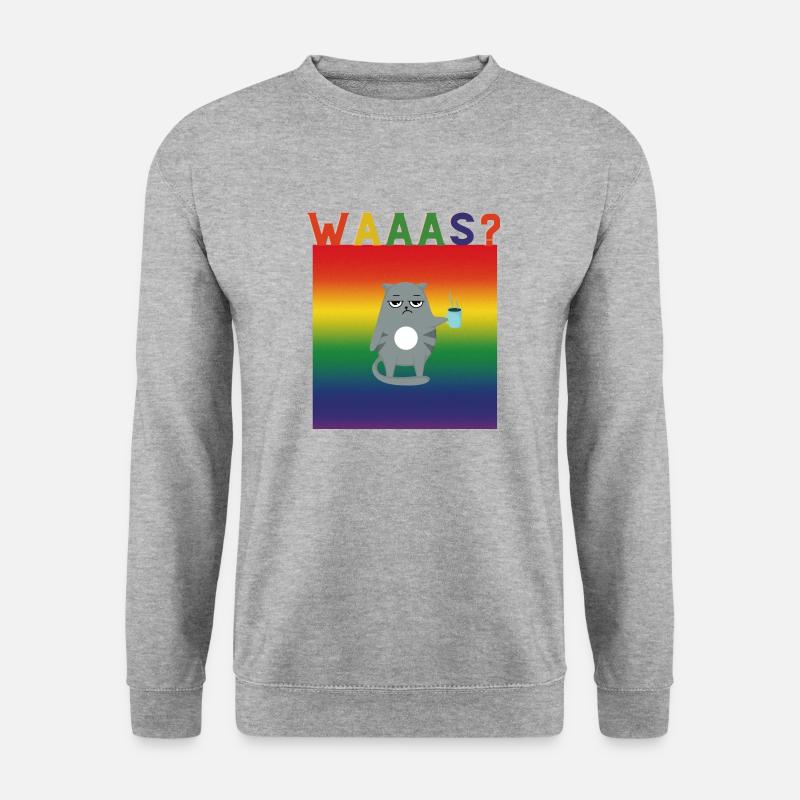 Waaas - Unisex Pullover - Weißgrau meliert