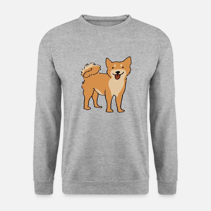 Shiba Inu - Unisex Pullover - Weißgrau meliert