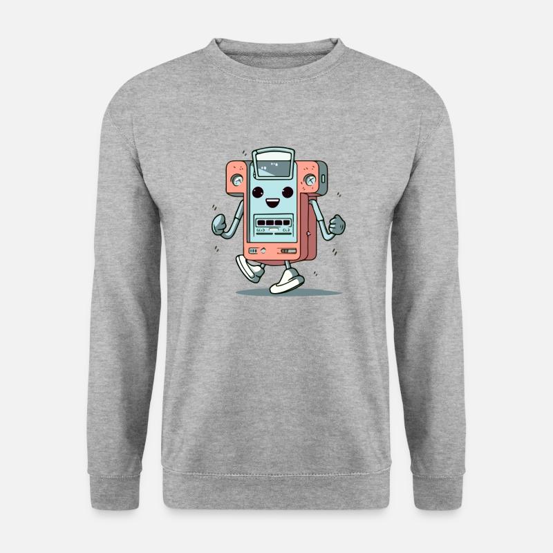 Enea Walkman - Unisex Pullover - Weißgrau meliert