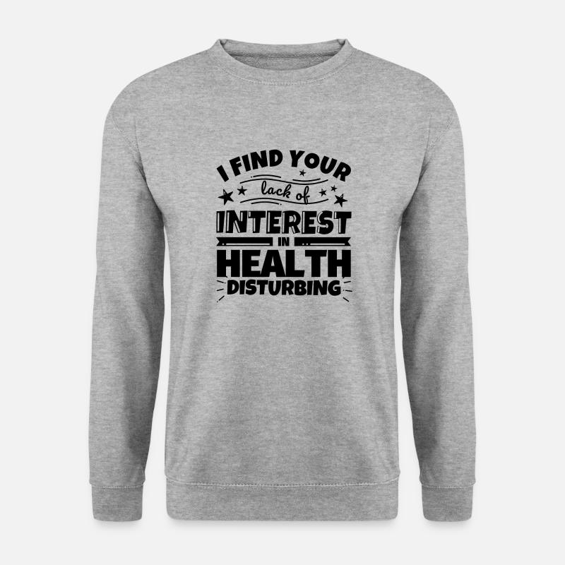Gesundheit lustiges Geschenk - Unisex Pullover - Weißgrau meliert