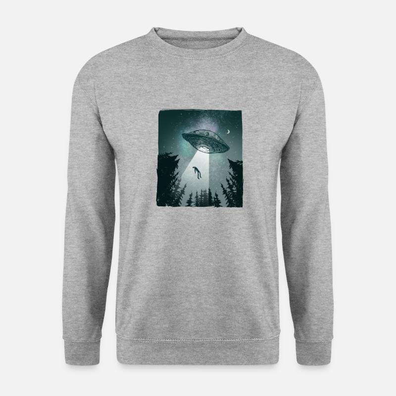 Handpan UFO - Unisex Pullover - Weißgrau meliert