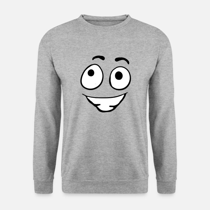 Smile - Unisex Pullover - Weißgrau meliert