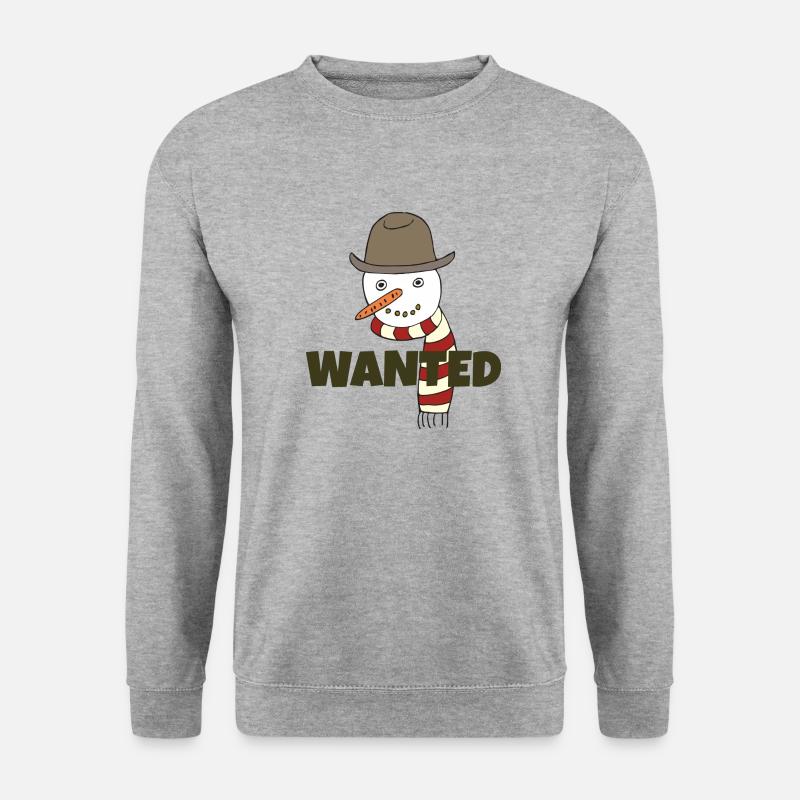 SCHNEEMANN WANTED - Unisex Pullover - Weißgrau meliert