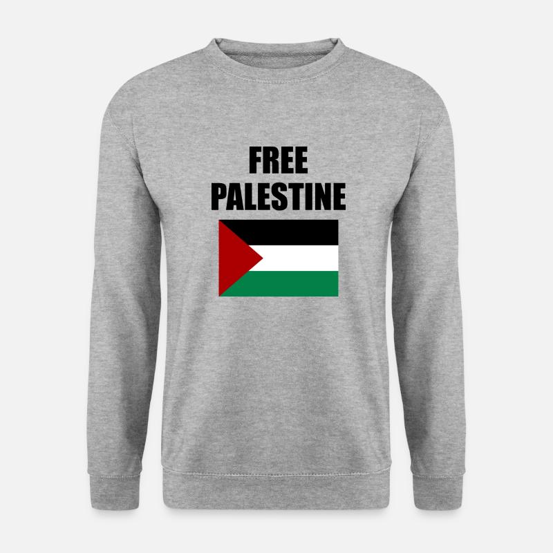Befreit Palästina - Unisex Pullover - Weißgrau meliert