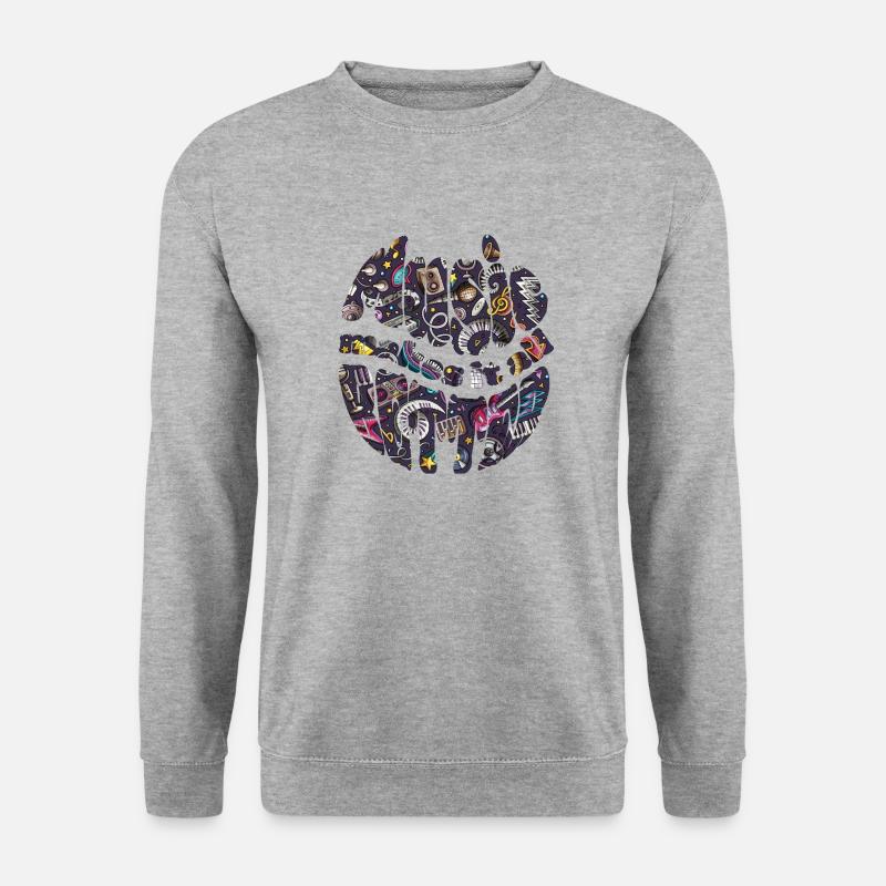 Music makes it all better - Unisex Pullover - Weißgrau meliert