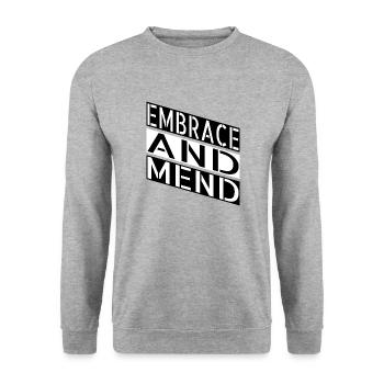 idée cadeau dictons blague soutien et encouragement - Sweat-shirt Unisexe - gris chiné - Devant - Alina (178cm) & Michal (187cm)