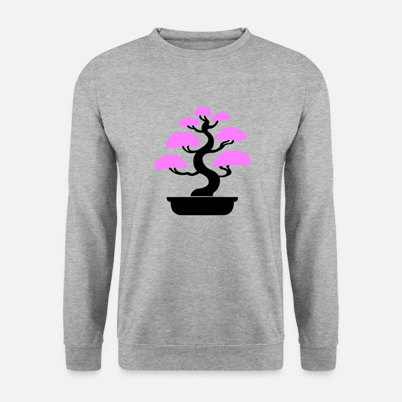 bonsai baum tree - Unisex Pullover - Weißgrau meliert