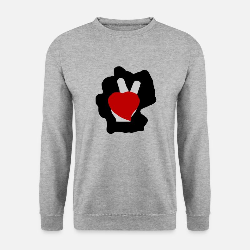 lopeahaqrmI - Unisex Pullover - Weißgrau meliert
