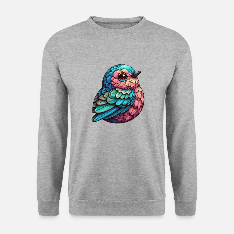 Vibrant Feathered Serenity - Unisex Sweatshirt - salt & pepper