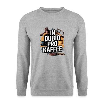 Kaffee Spruch Richter Jurist lustig Gericht - Unisex Pullover - Weißgrau meliert - Vorne - Alina (178cm) & Michal (187cm)