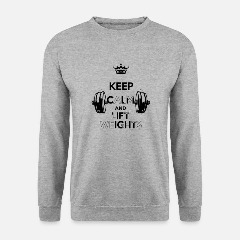 Keep Calm - Unisex Pullover - Weißgrau meliert