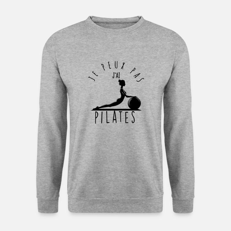 Ich kann nicht, ich habe Pilates. - Unisex Pullover - Weißgrau meliert