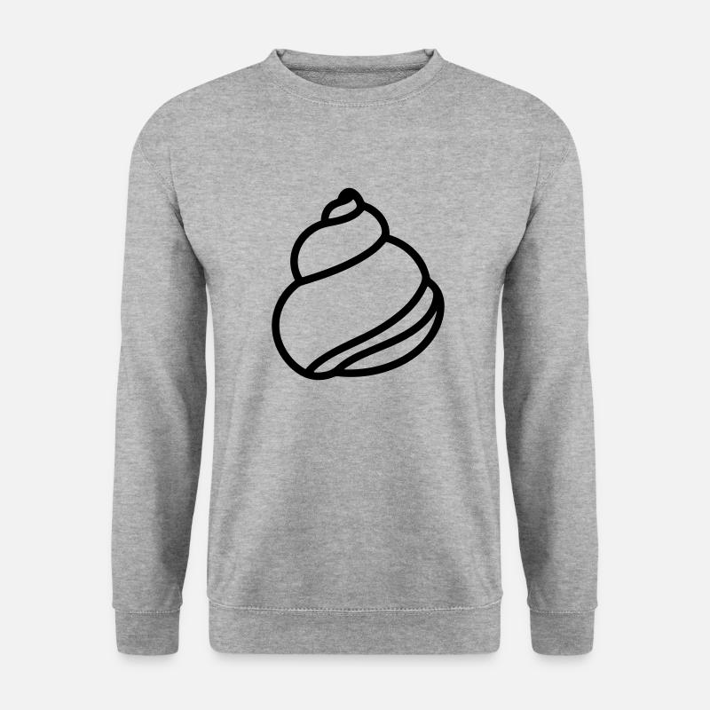 Muschel - Unisex Pullover - Weißgrau meliert