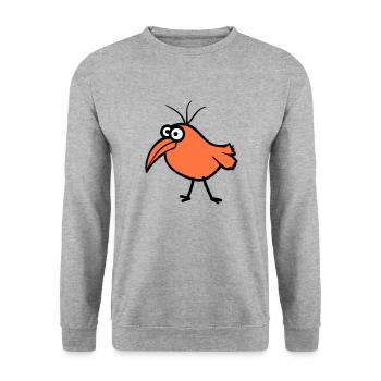 Bird peeps cute funny goofy funny confused comic - Unisex Sweatshirt - salt & pepper - Front - Alina (178cm) & Michal (187cm)