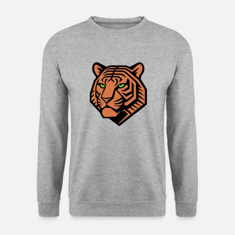 Geometric Tiger - Vector Design - Unisex Sweatshirt - salt & pepper
