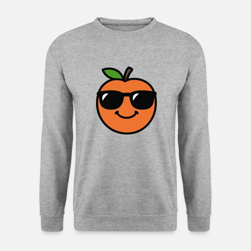 Orangenkopf - Unisex Pullover - Weißgrau meliert
