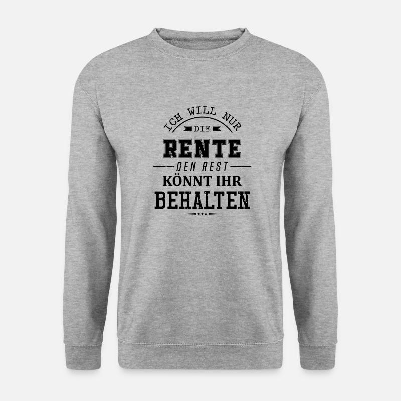 rente spruch - Unisex Pullover - Weißgrau meliert