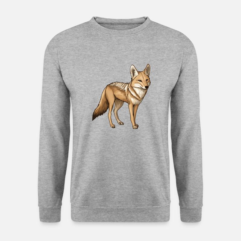 Schakal - Unisex Pullover - Weißgrau meliert