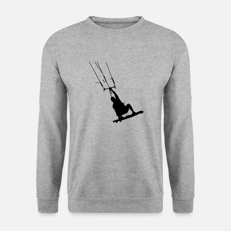 Kiter - Unisex Pullover - Weißgrau meliert