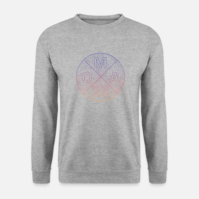 Oma 23 - Unisex Pullover - Weißgrau meliert