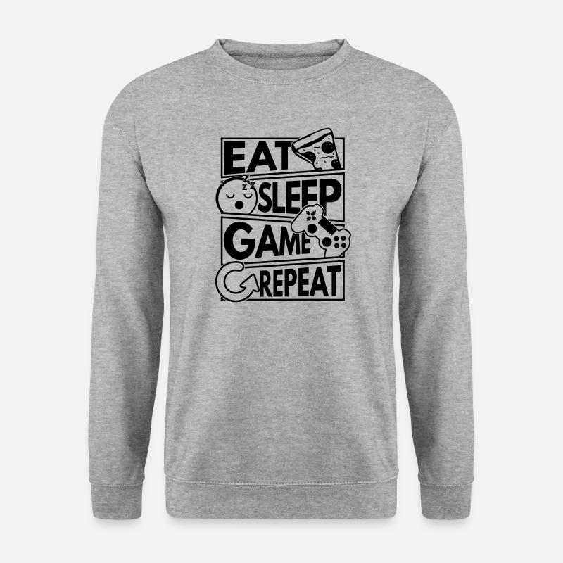 Eat sleep game repeat - Unisex Sweatshirt - salt & pepper