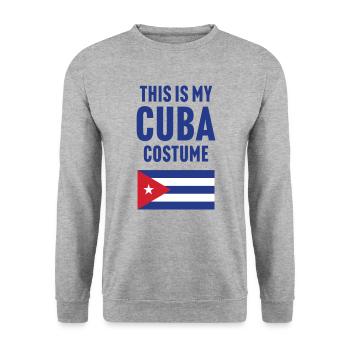C’est mon costume de Cuba - Sweat-shirt Unisexe - gris chiné - Devant - Alina (178cm) & Michal (187cm)