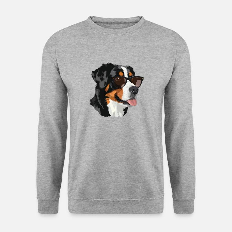 Grosser Schweizer Sennenhund - Unisex Pullover - Weißgrau meliert