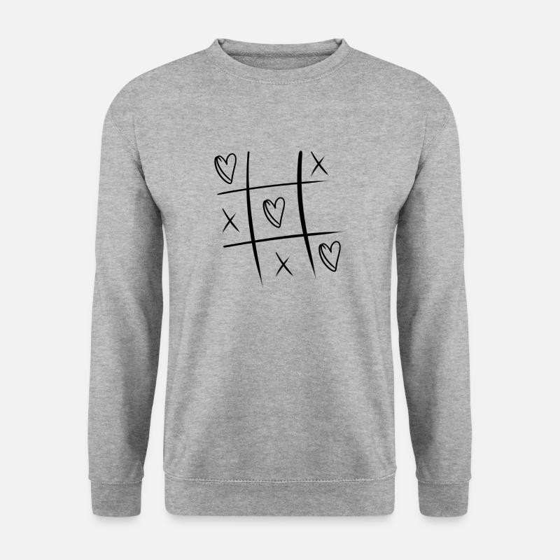 Trio der Herzen - Unisex Pullover - Weißgrau meliert