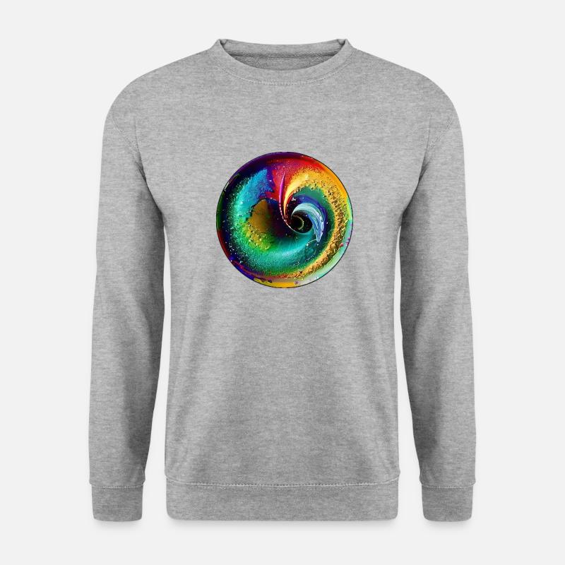Wirbel - Unisex Pullover - Weißgrau meliert