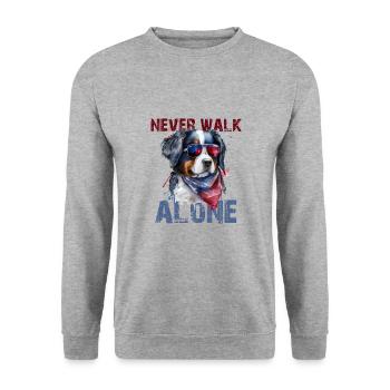 Bouvier bernois - Sweat-shirt Unisexe - gris chiné - Devant - Alina (178cm) & Michal (187cm)