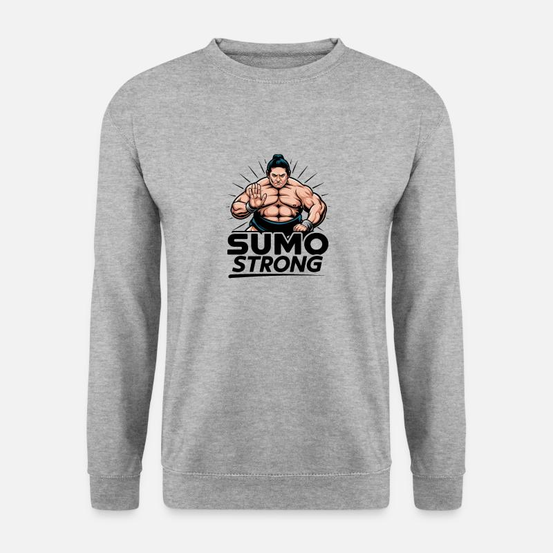 Sumo stark - Unisex Pullover - Weißgrau meliert