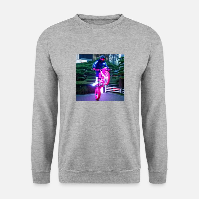 Motocross - Unisex Pullover - Weißgrau meliert