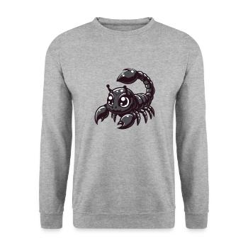Bébé Scorpion - Sweat-shirt Unisexe - gris chiné - Devant - Alina (178cm) & Michal (187cm)