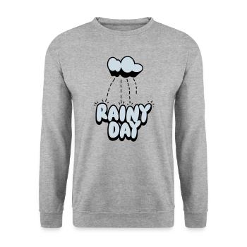 Jour de pluie - Sweat-shirt Unisexe - gris chiné - Devant - Alina (178cm) & Michal (187cm)