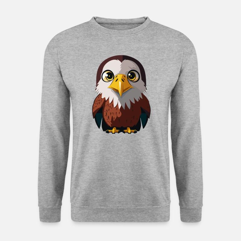 Adler - Unisex Pullover - Weißgrau meliert