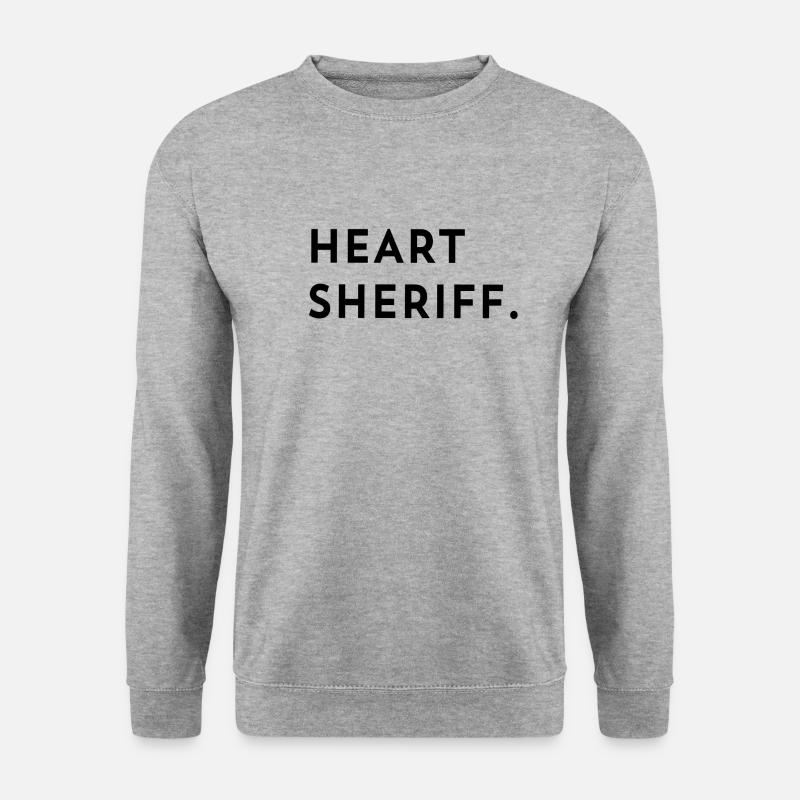 HEART SHERIFF - Unisex Pullover - Weißgrau meliert