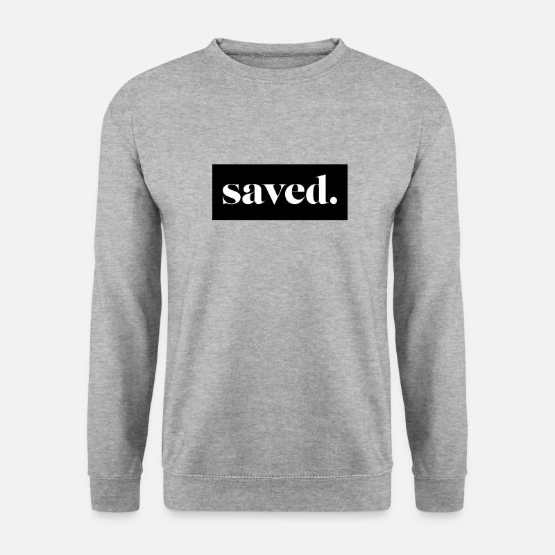 saved. boxed - Unisex Pullover - Weißgrau meliert