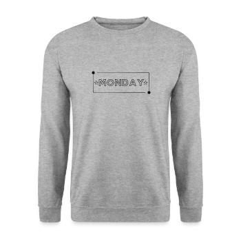 my Design 20 - Unisex Pullover - Weißgrau meliert - Vorne - Alina (178cm) & Michal (187cm)