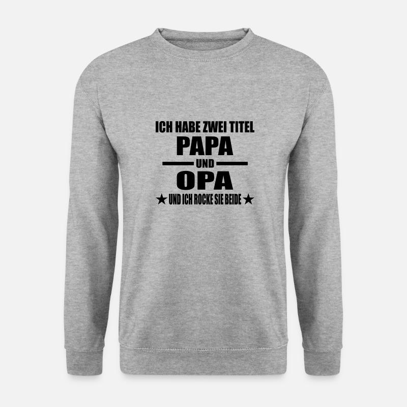 Papa - Unisex Pullover - Weißgrau meliert