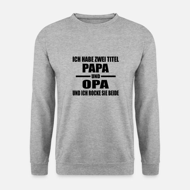 Papa - Unisex Pullover - Weißgrau meliert