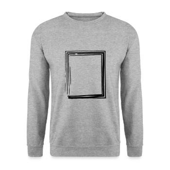 Frame Sketch Drawing - Unisex Sweatshirt - salt & pepper - Front - Alina (178cm) & Michal (187cm)