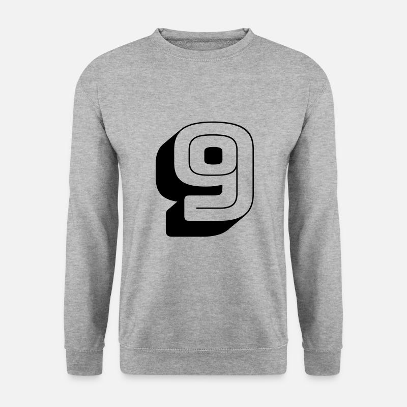 9 - Unisex Pullover - Weißgrau meliert