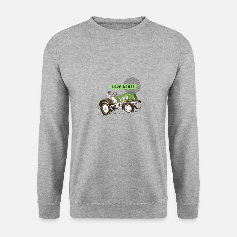 Traktor Bautz - Unisex Pullover - Weißgrau meliert
