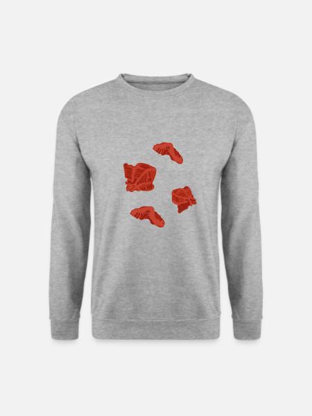 Boulder Griffe wie Korallen - Unisex Pullover - Weißgrau meliert