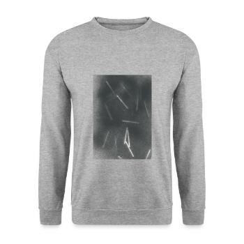 Abstract Lines - 1 - Unisex Sweatshirt - salt & pepper - Front - Alina (178cm) & Michal (187cm)