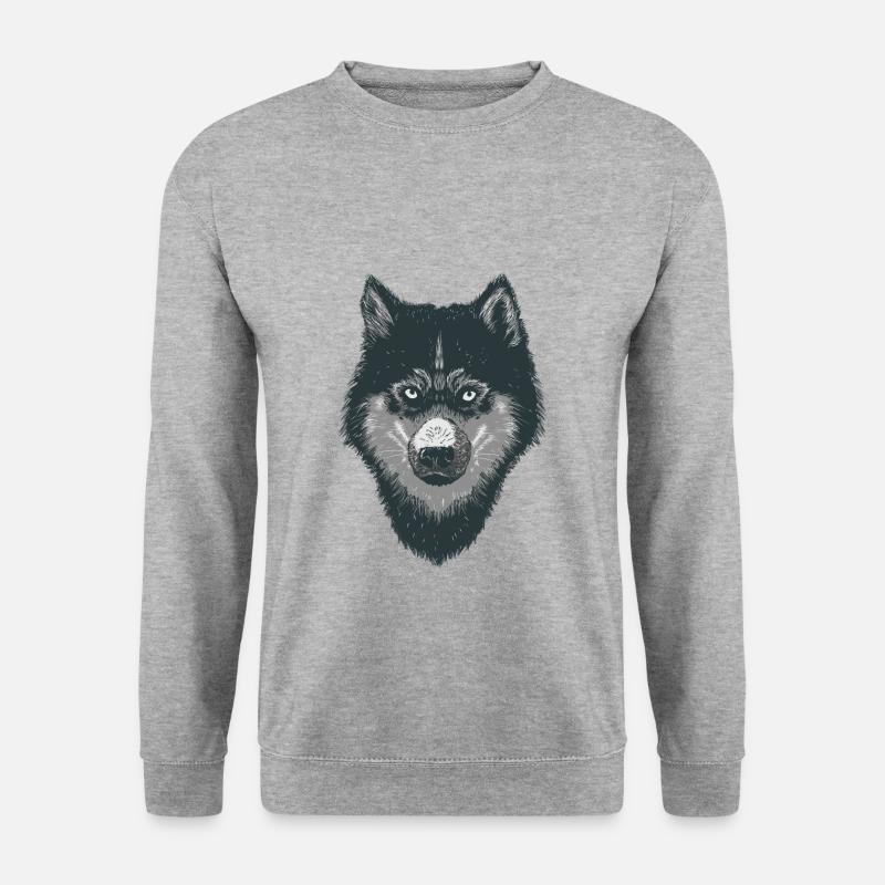 Wolf - Unisex Pullover - Weißgrau meliert